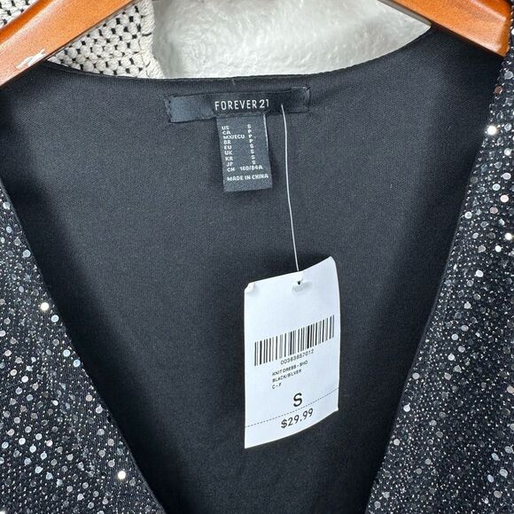 Forever 21 Black Sequin Ruched Dress (Small) - Picture 6 of 6